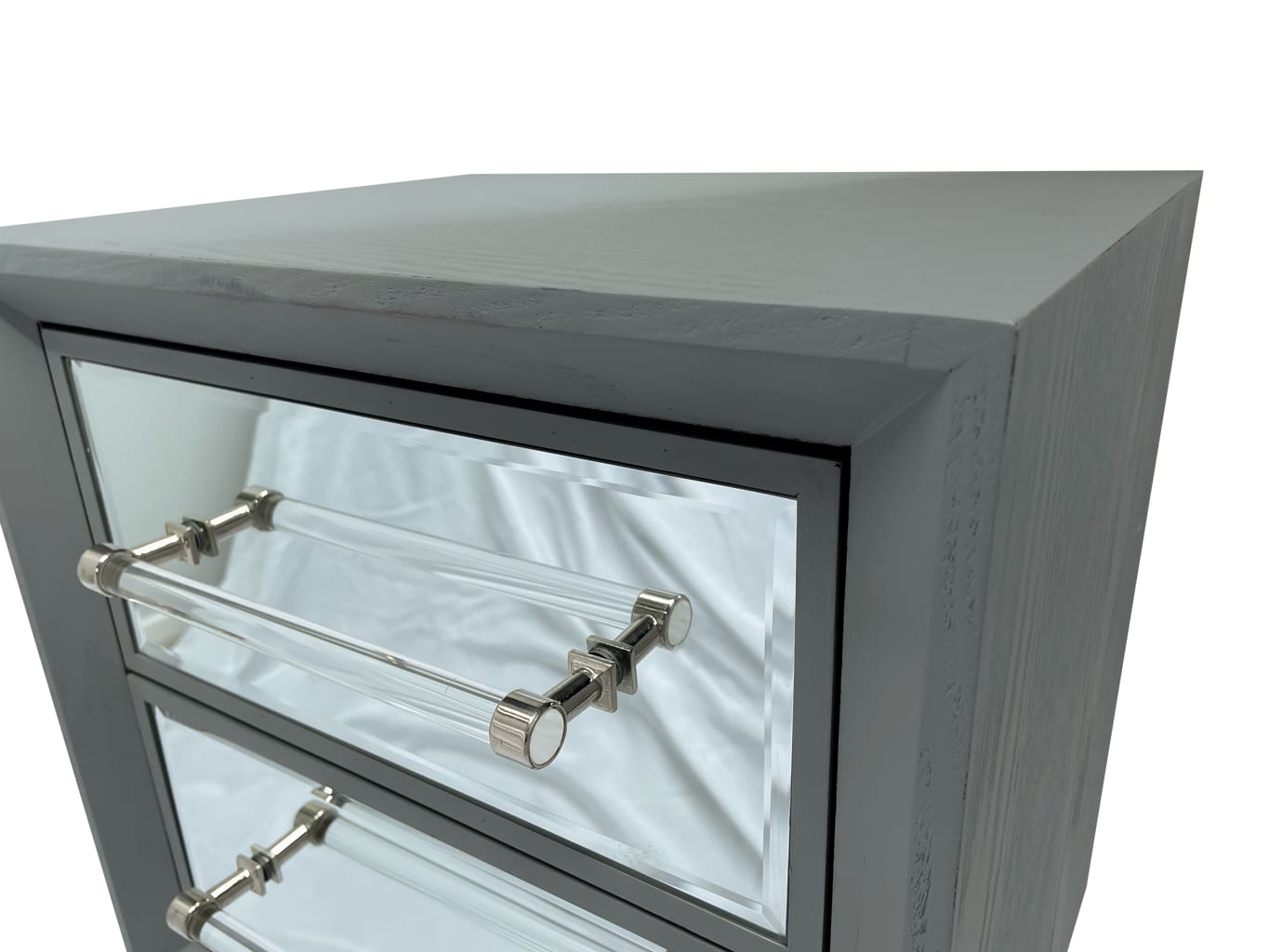 Carnaby Mirrored Bedside Table with 2 Draws