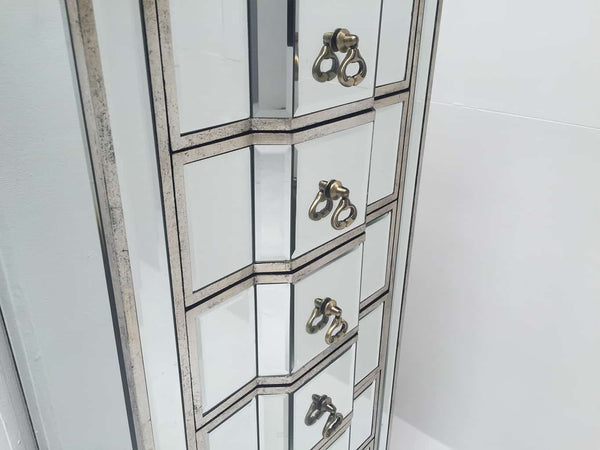Mirrored Tallboy Chest of 6 Drawers Charleston