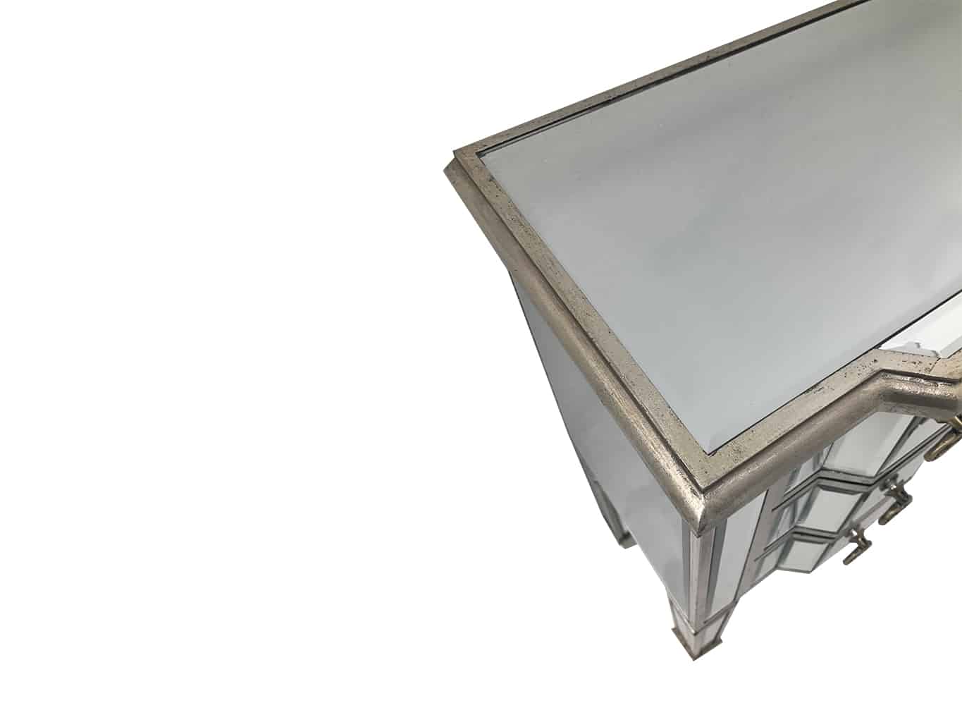 Six drawers Mirrored Chest top
