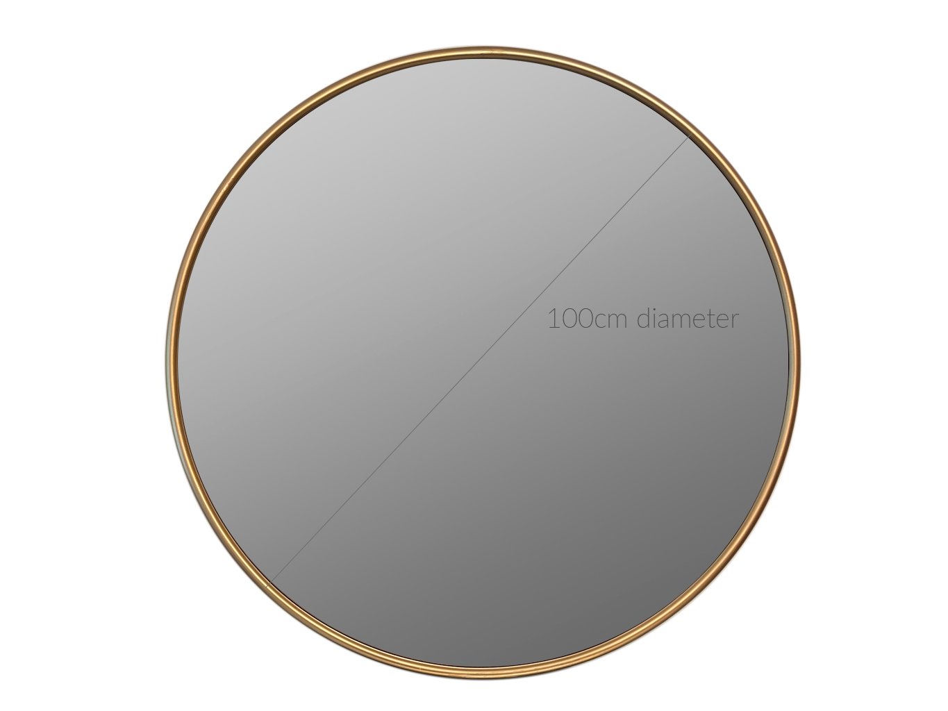 Round Metal Frame Wall Mirror » Gold
