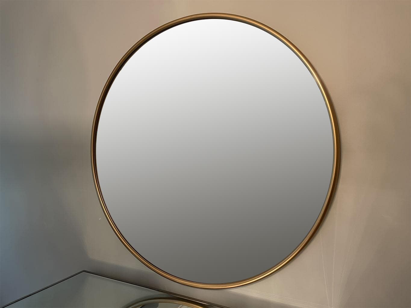 Round Metal Frame Wall Mirror » Gold