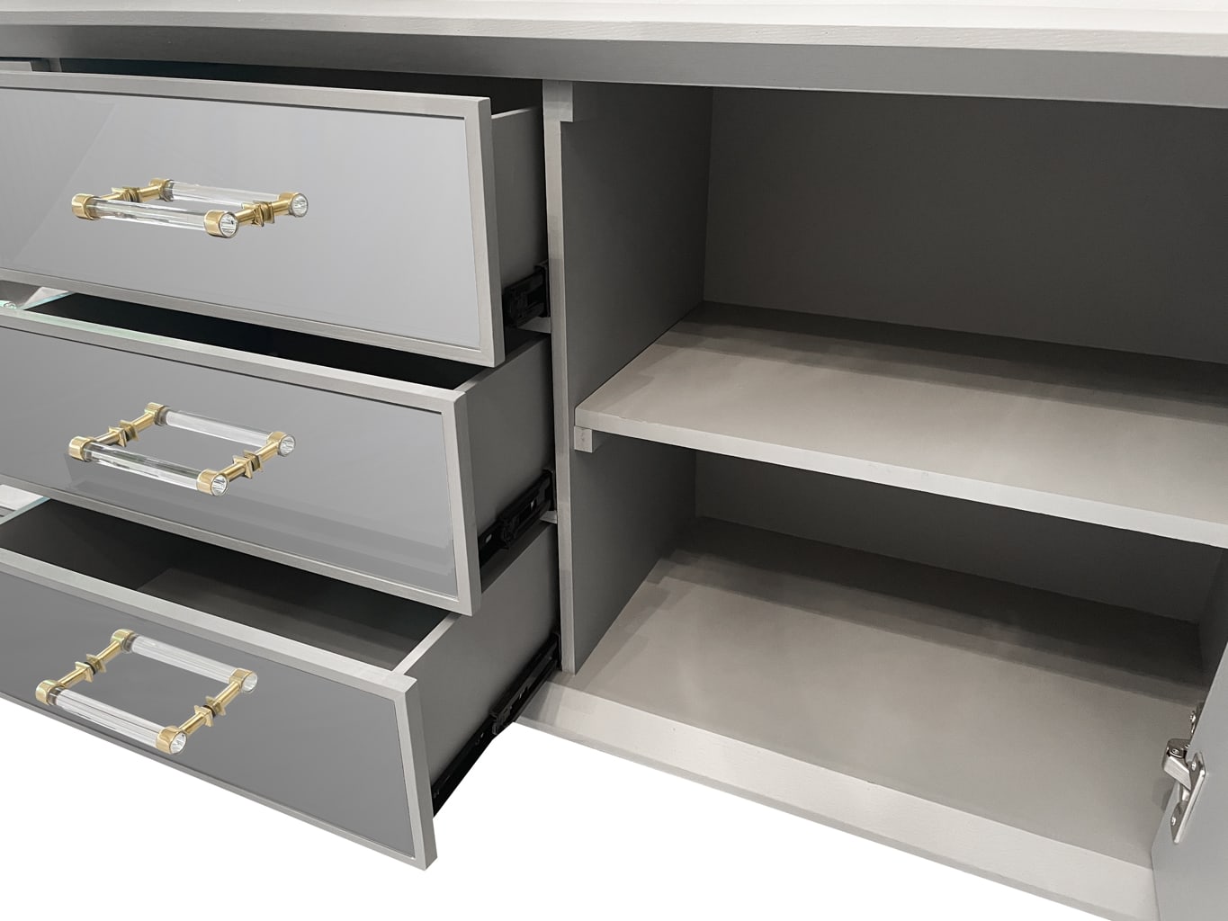 Carnaby Mirrored Chest of Drawers » Grey