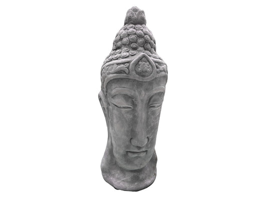 Buddha Head Statue - White Stone