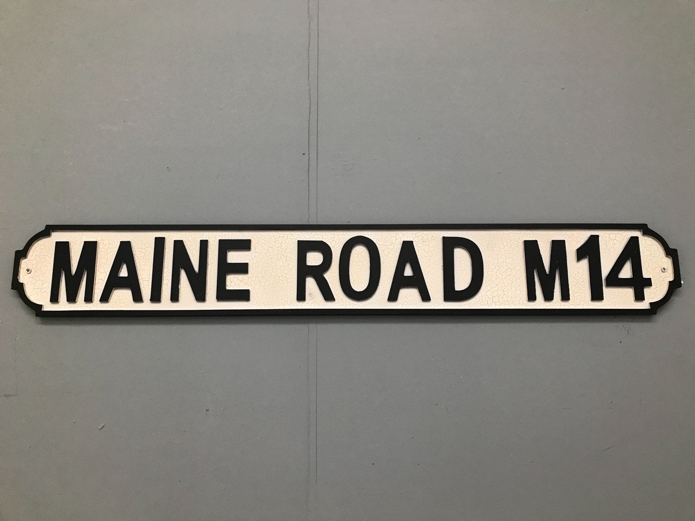 Maine Road M14 Street Sign