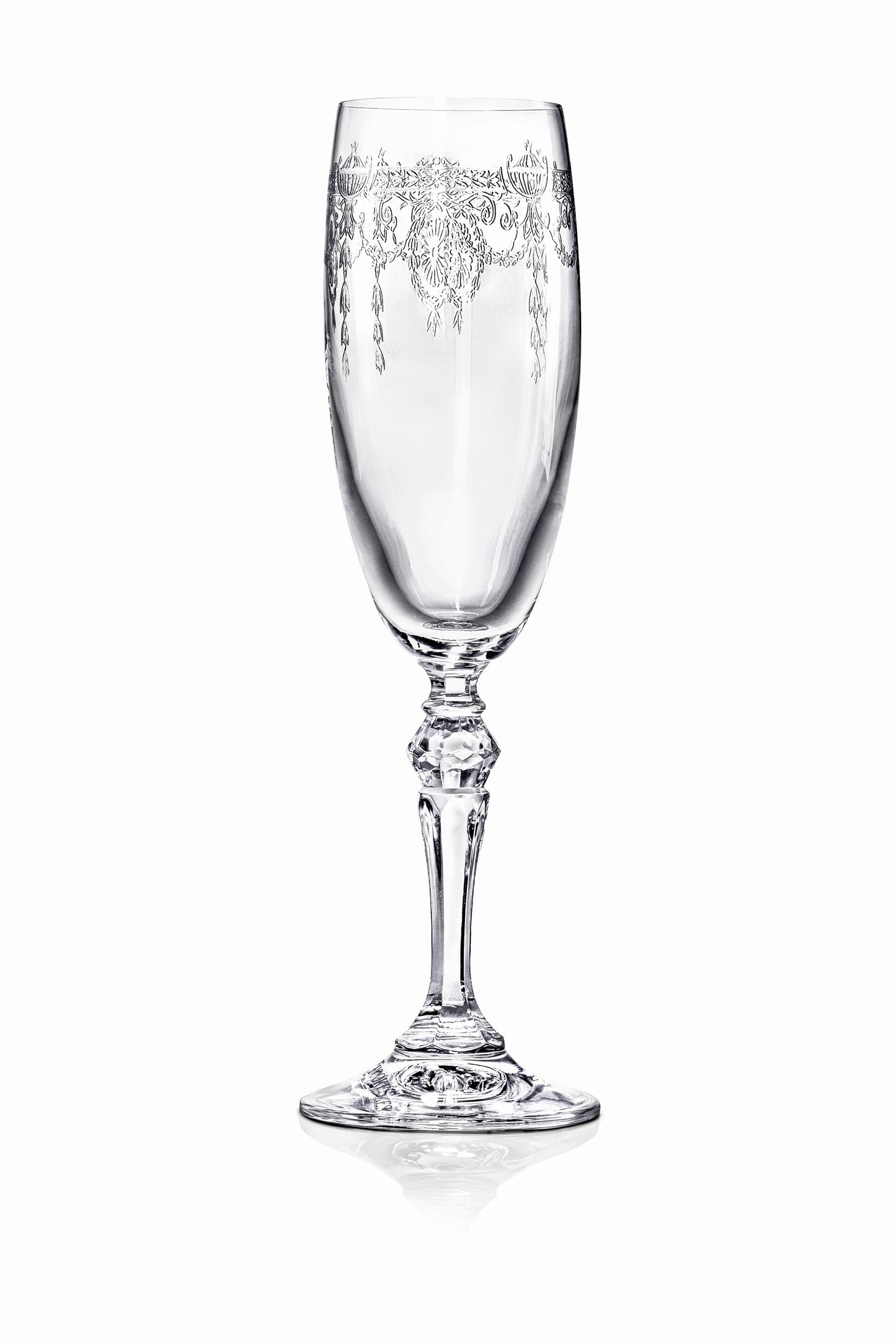 Catherine Champagne Flutes - Set of 6 Drinking Glasses