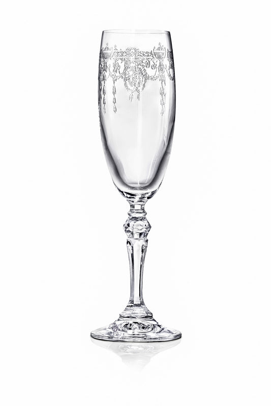 Catherine Champagne Flutes - Set of 6 Drinking Glasses