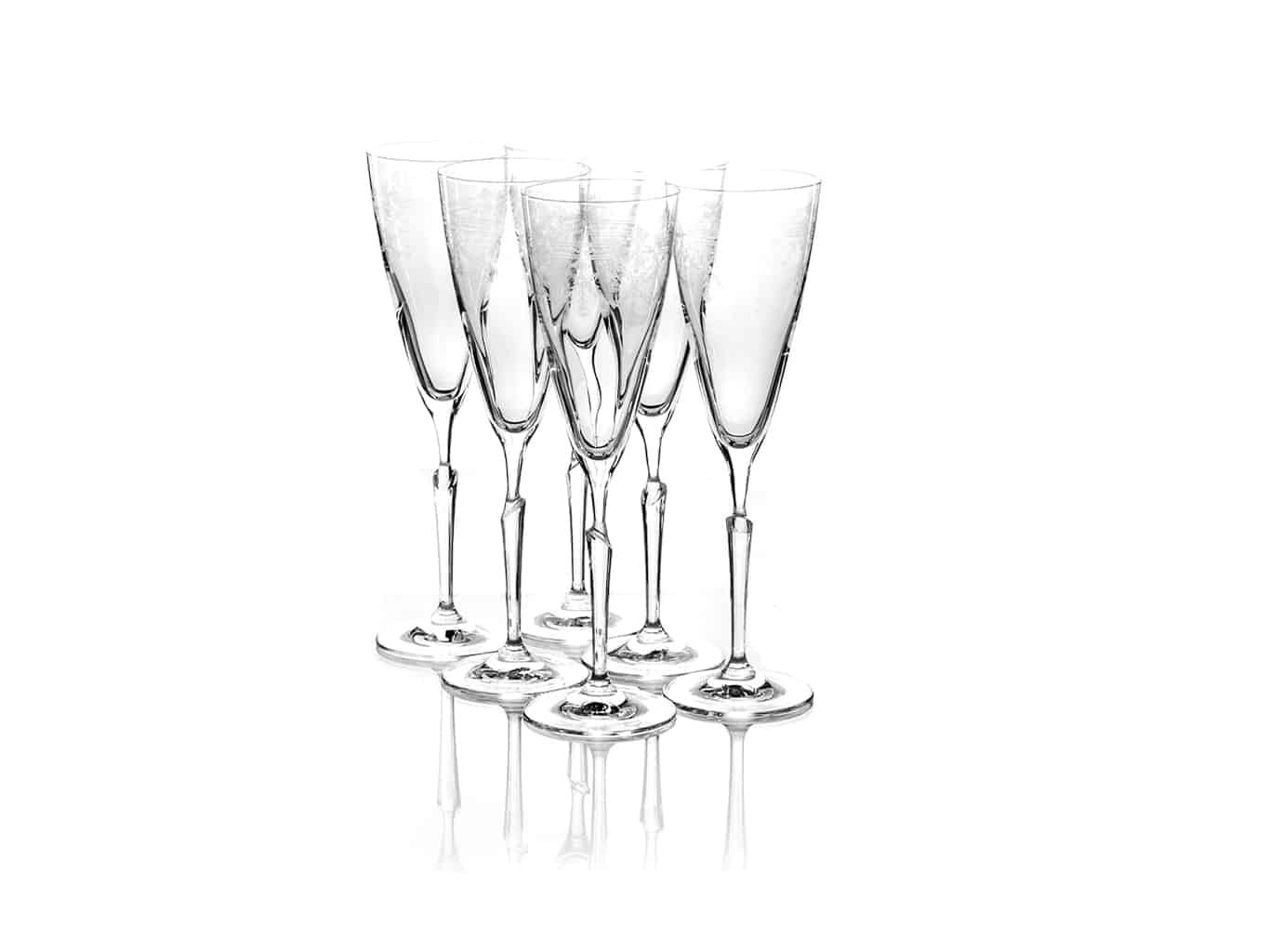 Set of 6 First Lady Flute glasses