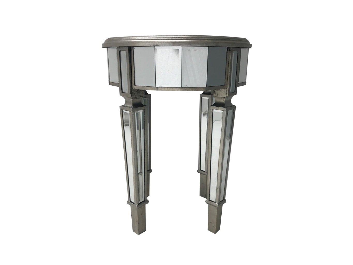 Round discount mirrored table