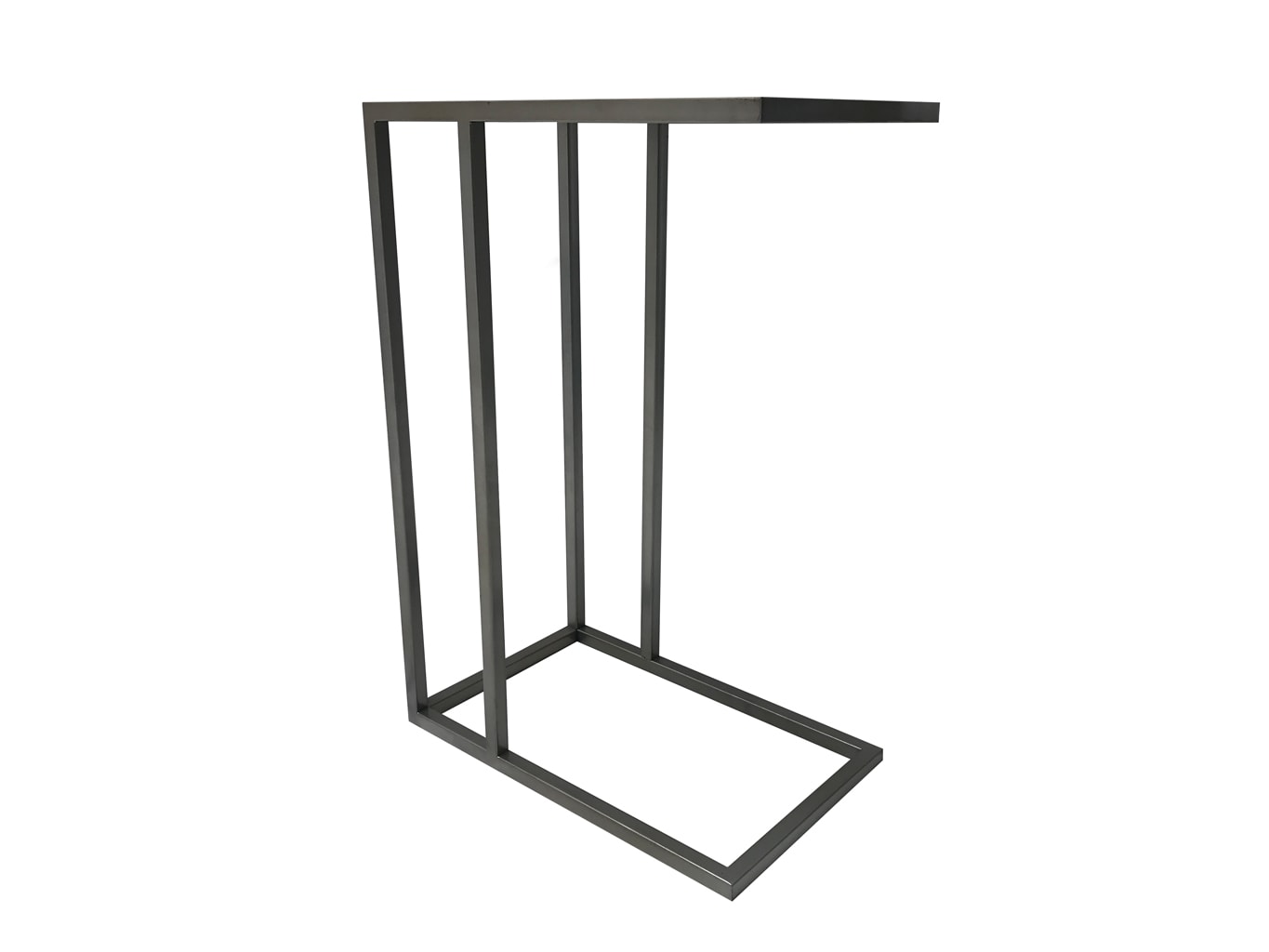 Sofa Mirrored Side Table, metal and mirror, silver finish
