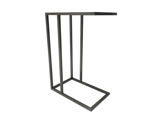 Sofa Mirrored Side Table, metal and mirror, silver finish