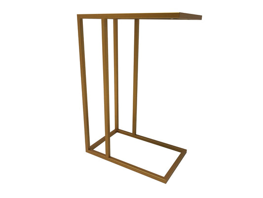 Sofa Side Table, metal and mirror, gold finish