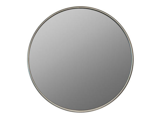 Round Metal Frame Wall Mirror » Silver