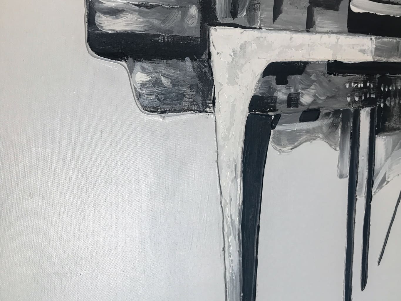 Grey Piano Painting on Canvas » Wall Art